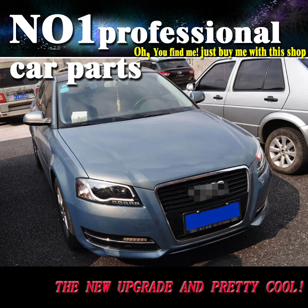 

Car Style LED headlights for audi A3 2008-2012 for A3 head lamp LED DRL Lens Double Beam H7 HID Xenon bi xenon lens