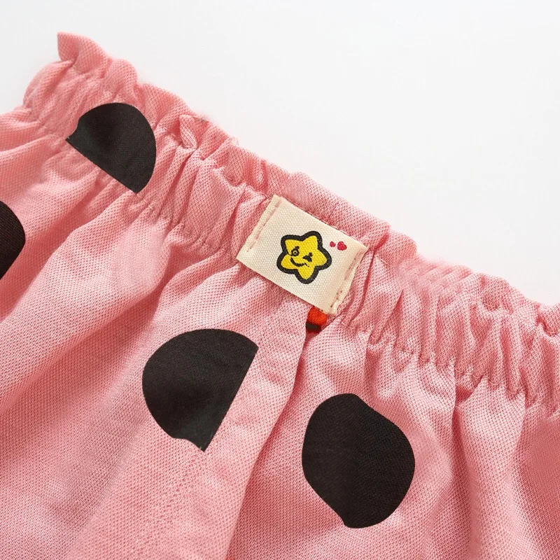 Штаны для новорожденных с большими точками леггинсы маленьких девочек и