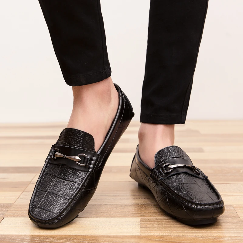 Классические мужские туфли Мягкая дышащая повседневная обувь из натуральной