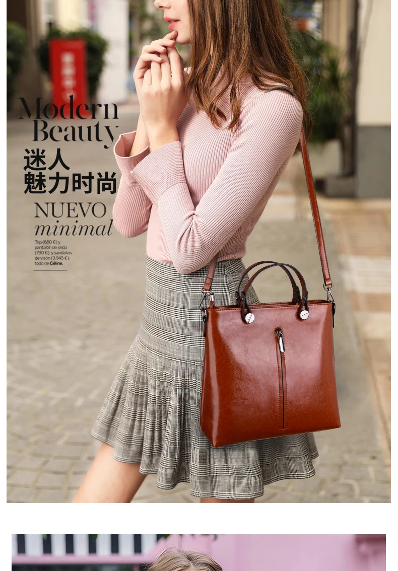 Новинка 2020 сумка из натуральной кожи Женская Повседневная на плечо винтажная