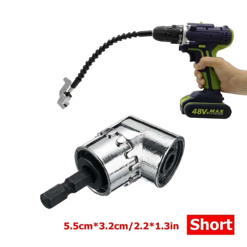 

Right Angle Extension Driver 1/4 Inch Hex Drill Bit Shank With Flexible Shaft