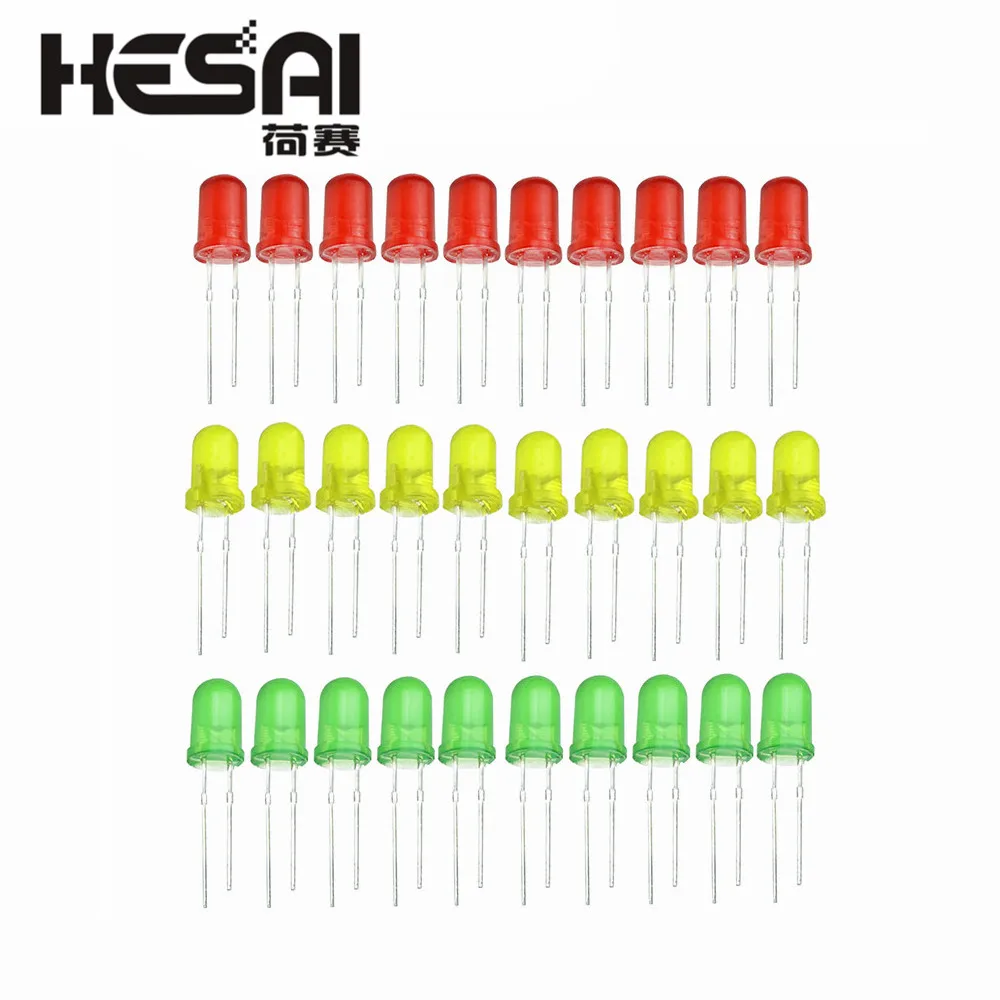 Фото Трехцветсветодиодный красная, зеленая, желтая Светодиодная лампа для экспериментов светодиодный сопротивлением 100 к для arduino, набор «сдела... №5