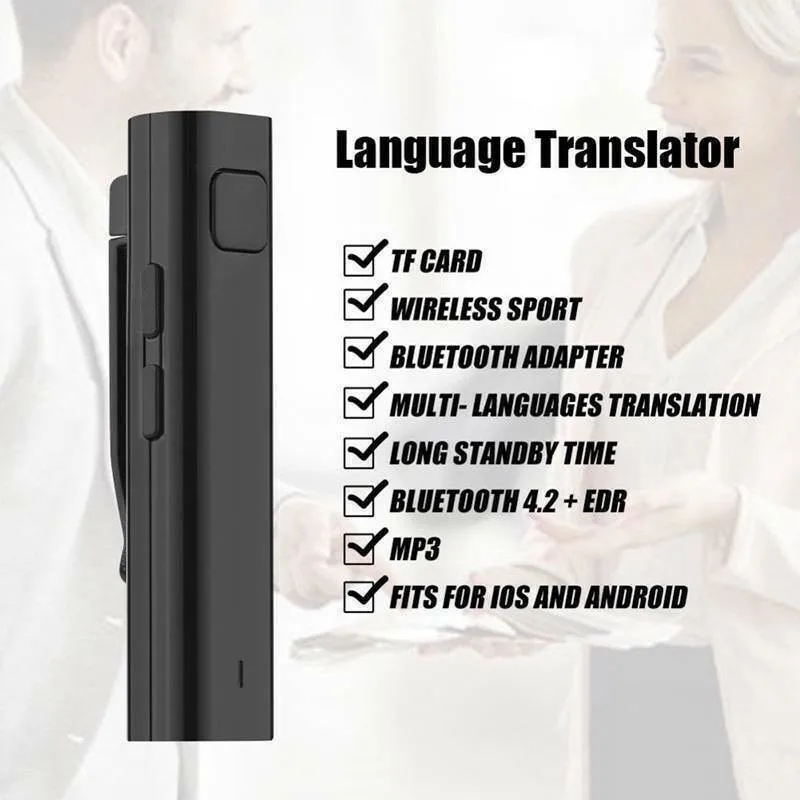 Smart Instant Voice Translator Mini Bluetooth Real Time Translation 26 Language Automatic Speech Travel | Электроника