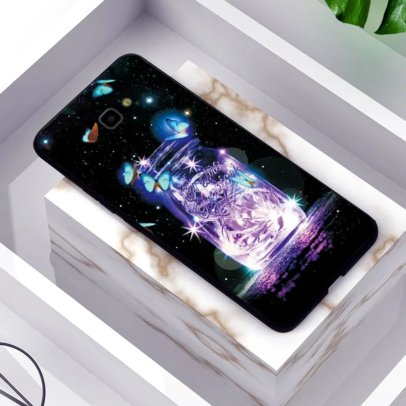 Чехол для Samsung J4 J6 Plus, мягкий черный ТПУ чехол с розами для Samsung J4, чехол для J5 J7 Prime, чехол для J3 J5 J7, чехлы - Цвет: TPUBLK616