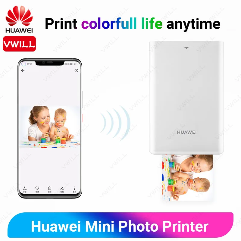 Оригинальный мини фотопринтер Huawei AR принтер Zink портативный карманный Bluetooth 4 1 300