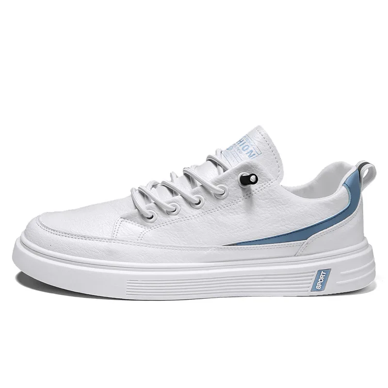 

2021 Spring Autumn New Korean Style Men's Vulcanize Shoes Low Heel Lace-up Shallow Casual Shoes Comfortable Non-slip for Daily