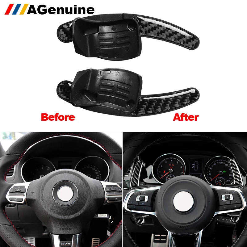 

Автомобильный переключатель передач из настоящего углеродного волокна для VW Golf MK6 GTI R