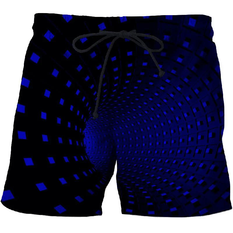 

2021 Geometric pattern 3D Swimming trunks shorts Mens Funny Men's Boys Beach pants Sport shorts Top Size Fashion hot streetwear