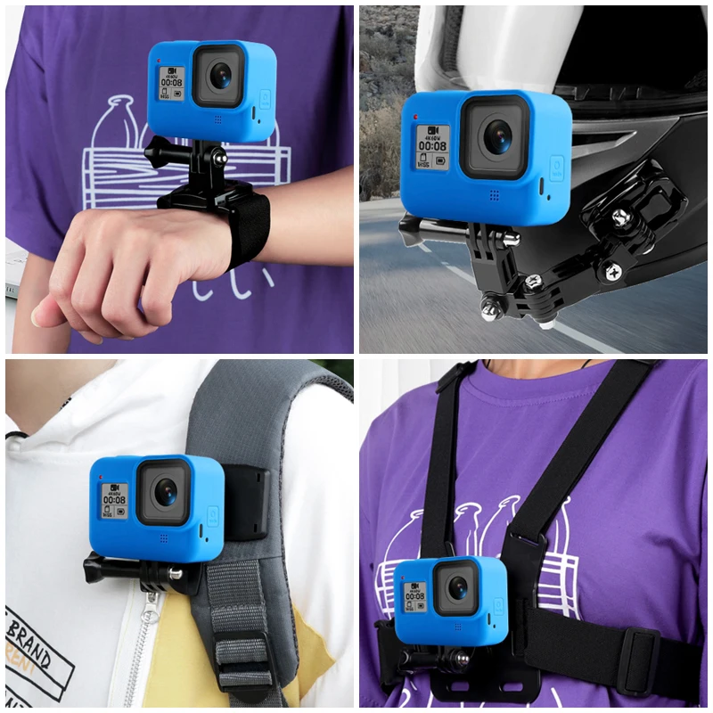 Для GoPro 8 аксессуар Мягкий силиконовый чехол Защитный корпус силиконовый чехол для Go Pro Hero 8 черная Экшн-камера