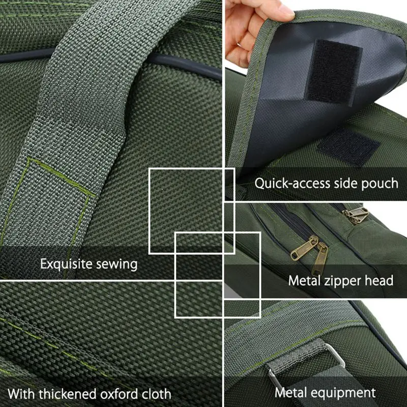 

LEO Portable Fishing Bags Folding Fishing Rod Carrier Canvas Fishing Pole Tools Storage Bag Case Fishing Gear Tackle 100cm