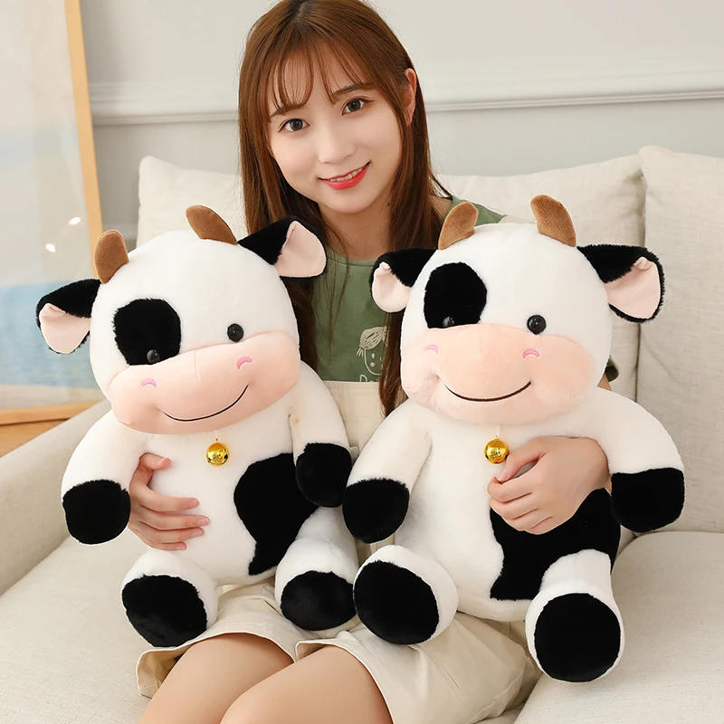 

30/40/50cm Cute Milk Cow Plush Stuffed Huggable Dolls Lovely Cartoon Cattle Plush Toys for Children Kid Baby Birthday Gift