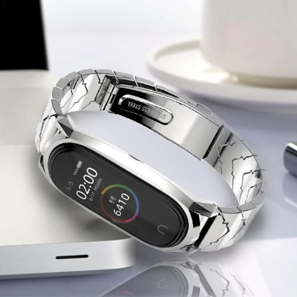 Высококачественный металлический ремешок для Mi Band 3 4 металлический ремешок из нержавеющей стали ремешок роскошный браслет для Miband3 World nfc-браслет
