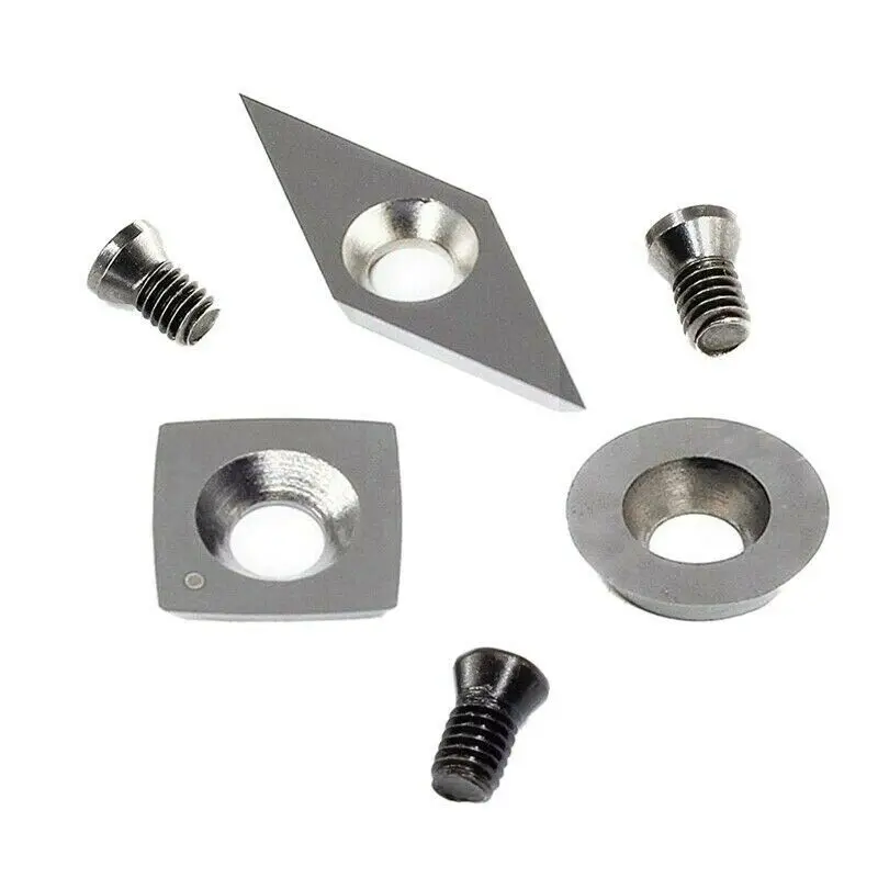 

Silver Carbide Cutters Inserts Set Wood Lathe Turning Tools For Woodworking Or Smoother Cutting Carbide