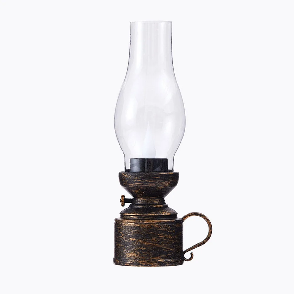 

12pcs/Set Kerosene Lamp Art Deco Bedside LED Light for Wedding Decoration Cafe Room Table Top Dining Study Farmhous Metal Light