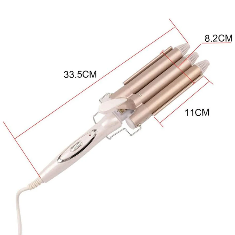 Щипцы для завивки волос с 3 бочонками керамические турмалиновые щипцы тройным