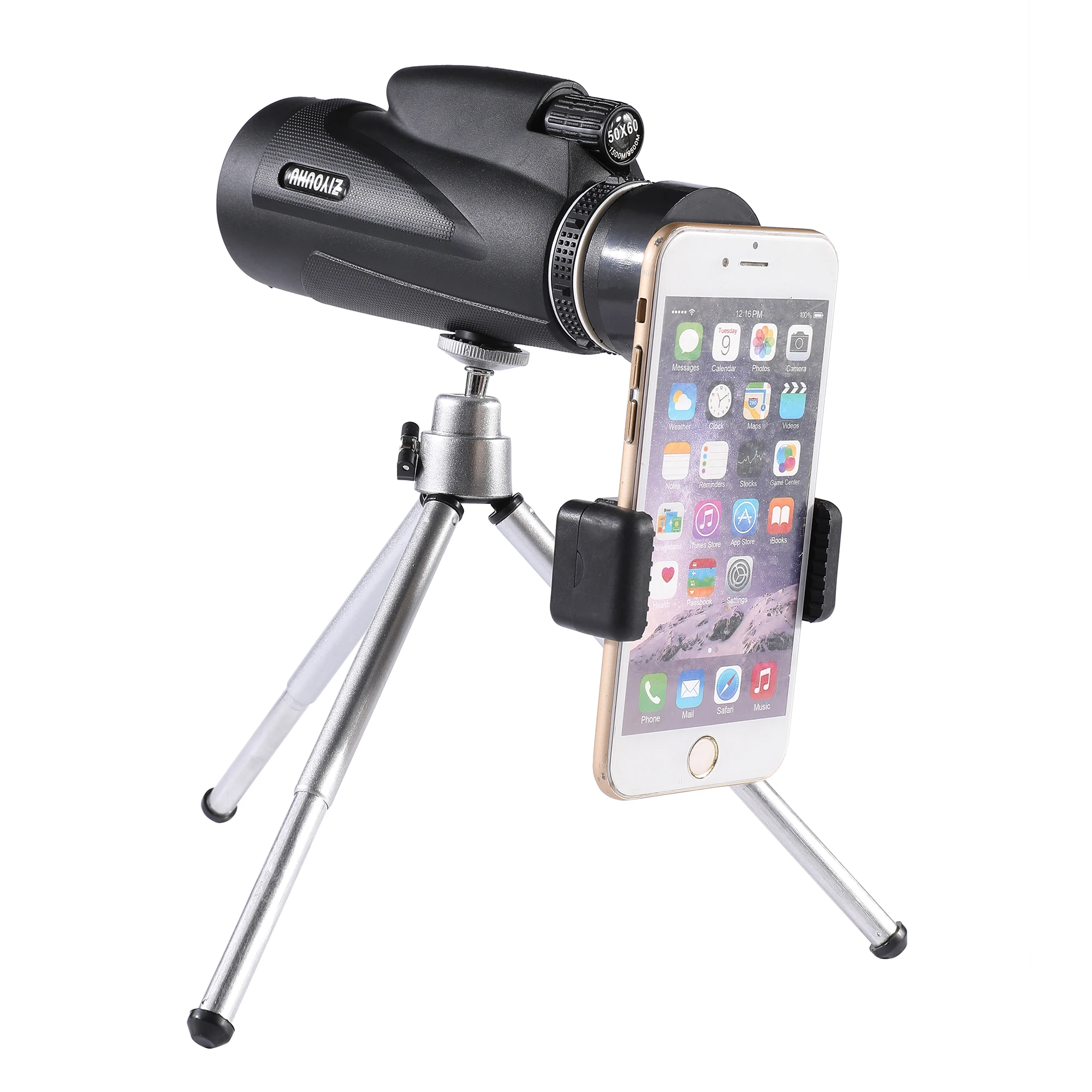 

Монокулярный телескоп, большая видимость 50 х60, для использования на открытом воздухе, в походах, в путешествиях, можно подключить сотовый те...