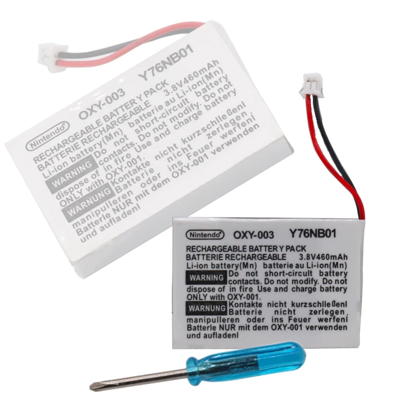 460mAh 3 8 V перезаряжаемый литий ионный аккумулятор с набором инструментов для Nintendo