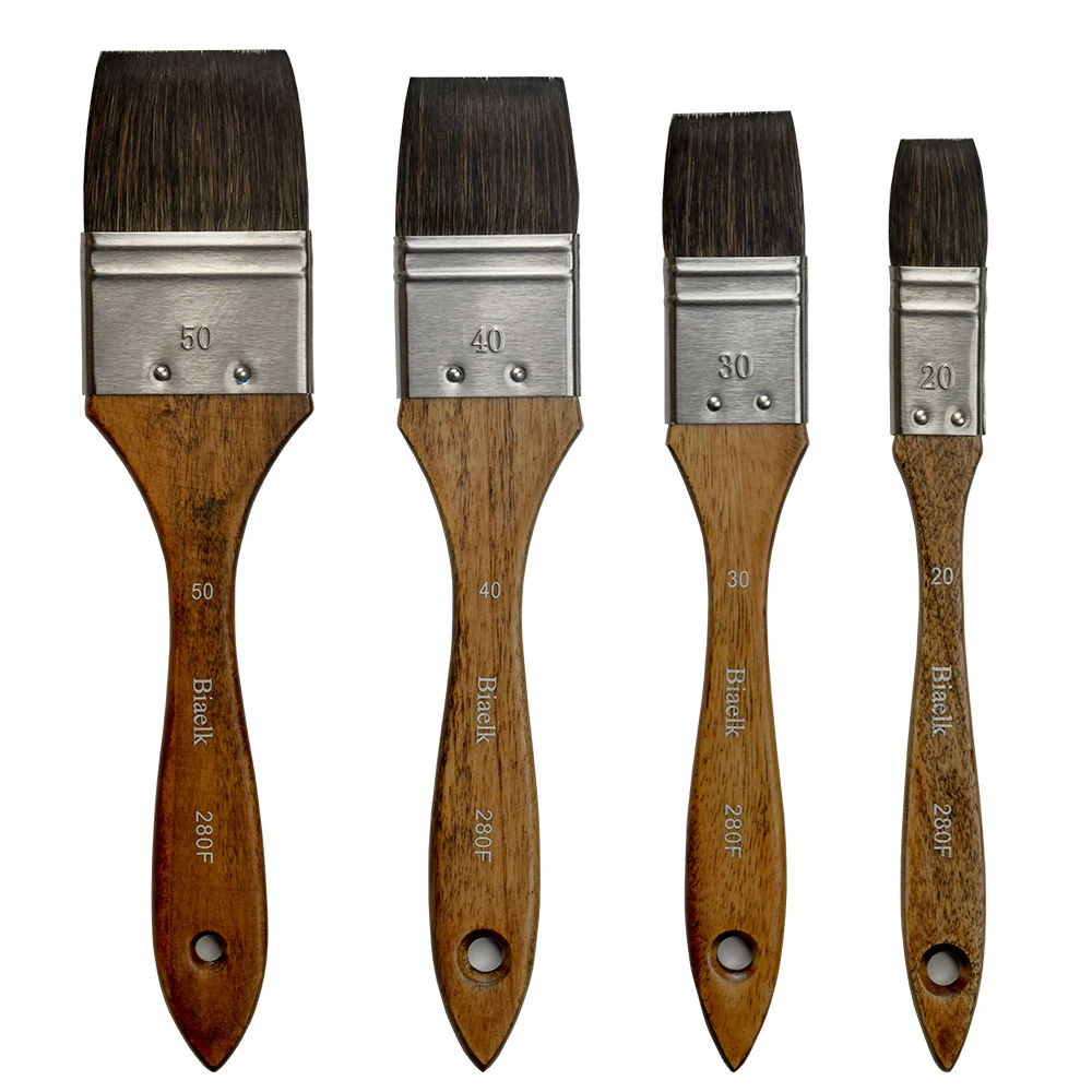 1 шт. 280F высокое качество белка смешанные волосы деревянная ручка акварель