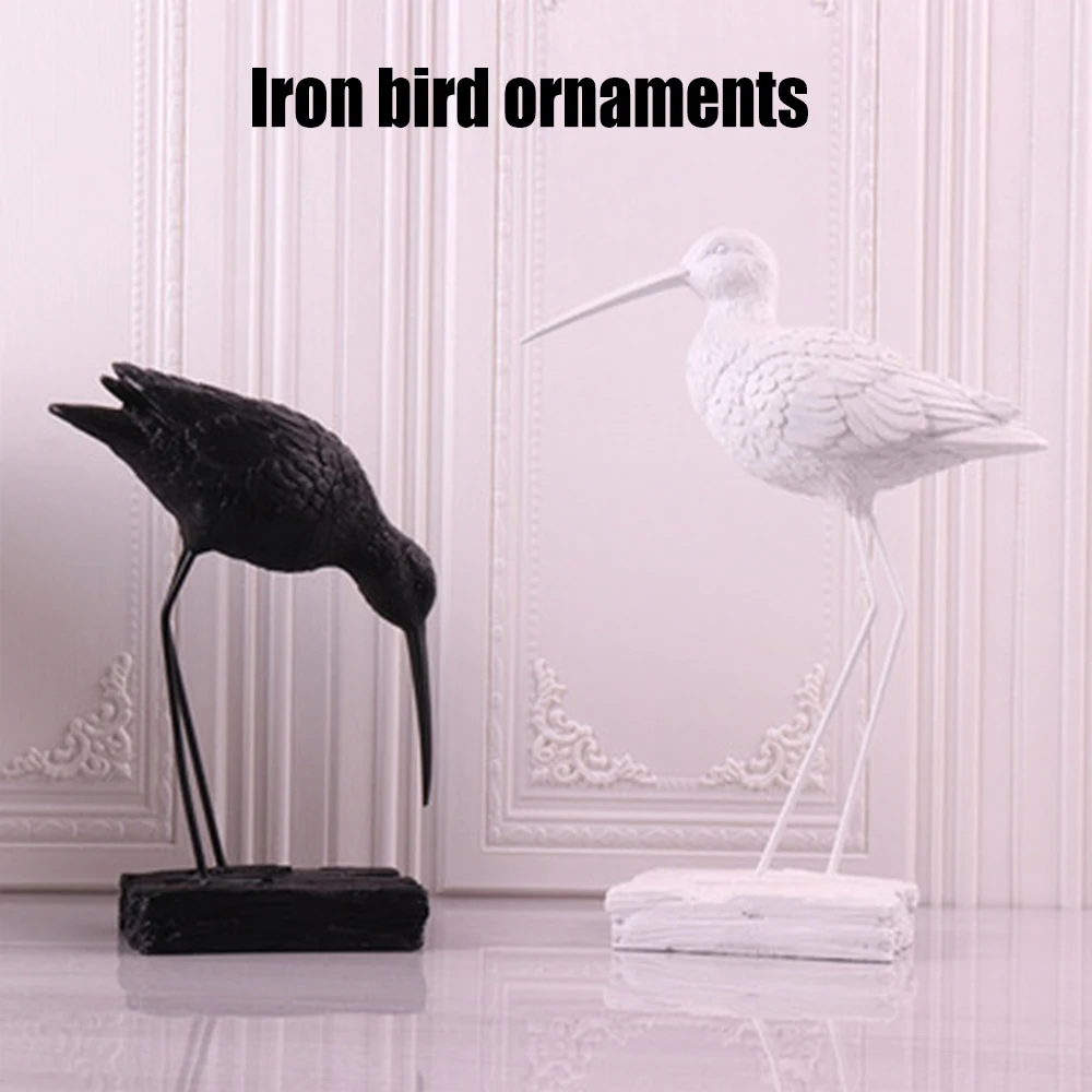 

Птица из смолы с железными ножками и твердой основой из смолы, 2 шт.