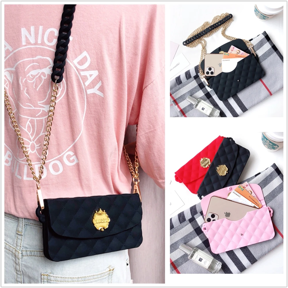 Универсальный чехол для телефона с длинной цепочкой сумка через плечо Xiaomi Redmi mi 9