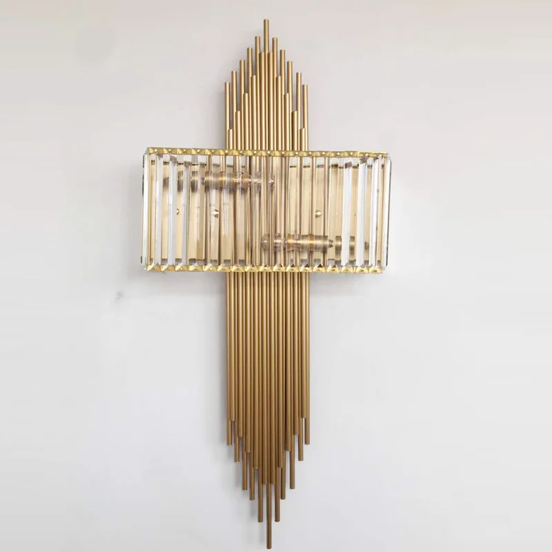 Современная Большая Хрустальная настенная лампа светодиодный светильник с