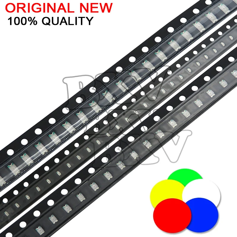 

100PCS/LOT 0402 0603 0805 1206 1210 SMD Led Red Yellow Green White Blue Light Emitting Diode Clear LED Light Diode Set