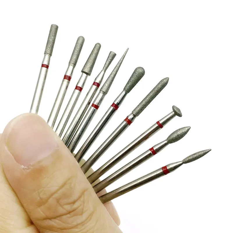 40 типов Алмазных фрез для ногтей маникюра резак Стоматологические алмазные