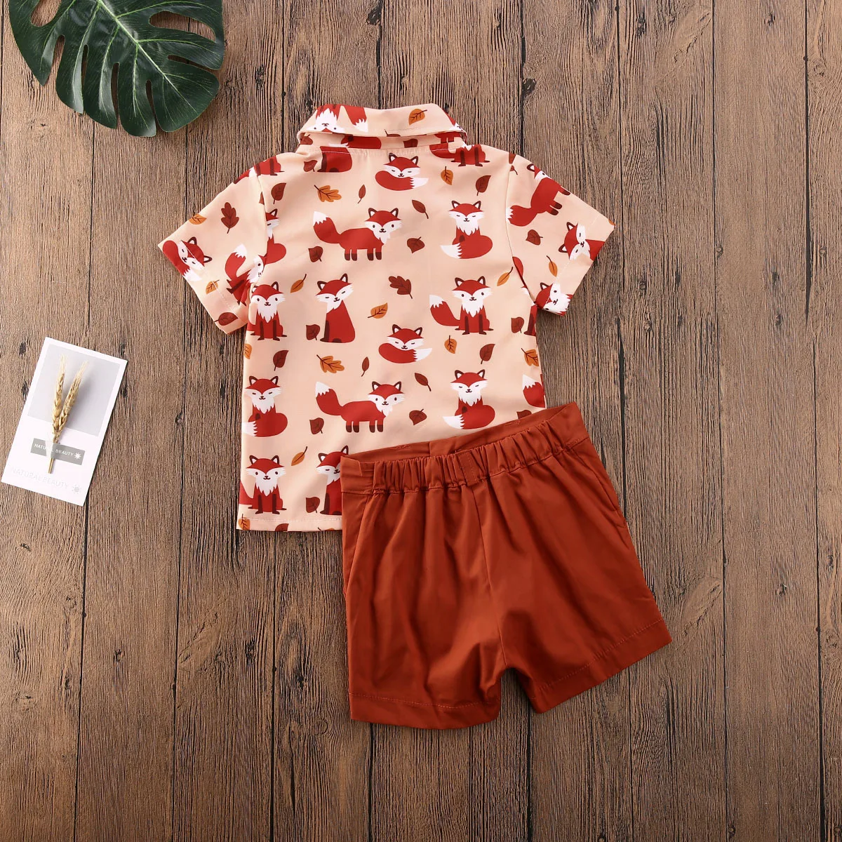 

Summer Kids Boy 1-6Y Clothes Sets Cartoon Animal Print Short Sleeve Tops Shorts Pants Bow Tie Clothes Outfit