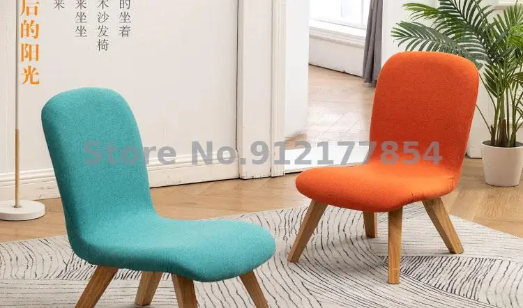 Маленькая скамейка для дома короткий стул взрослых гостиной с тканевой спинкой