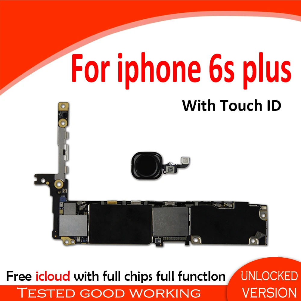 Для iphone 6s plus материнская плата 100% завод разблокирован с сенсорным ID без