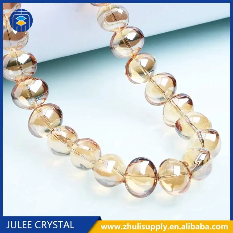 A65-015 JuleeCrystal бусины в форме картофеля 16 мм яйцо бусины оптом хрустальные Овальные Бусины - Цвет: A65-015