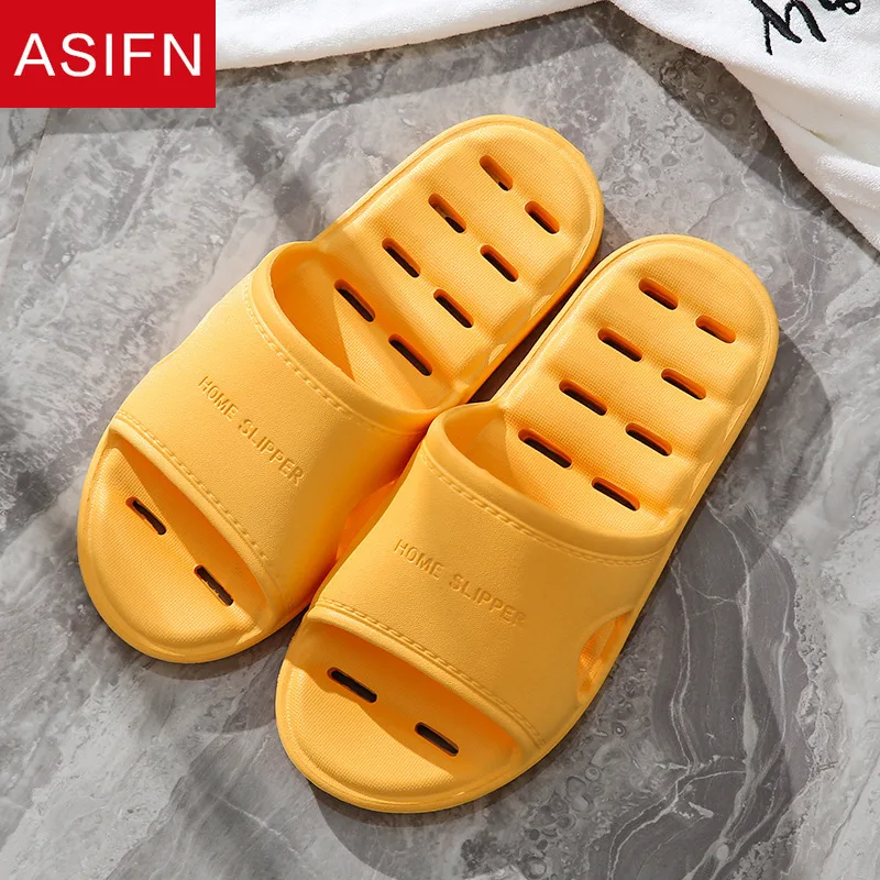 

ASIFN Men Women Slippers Summer Sandals Bathroom Leaks Home slides Furnishings Soft Bottoms Female Lovers Comfortable Slippers