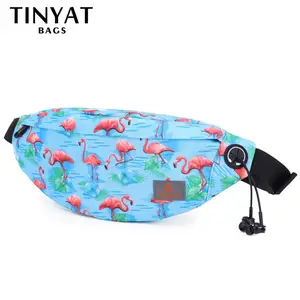 TINYAT Фламинго Женская поясная Сумка розовая птица Повседневная мультяшная дорожная поясная сумка для телефона деньги Водонепроницаемая Регулируемая поясная сумка
