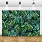 Laeacco фон для фотосъемки с зелеными листьями летние тропические пальмы дерево День Рождения Вечеринка ребенок душ джунгли фон для фотостудии