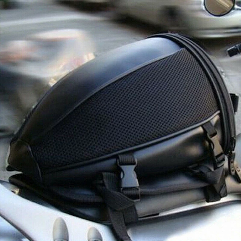 

Motorcycle Saddlebags Tail Bag Trunk Rear Seat Bag PU Leather Luggage Sport Bag