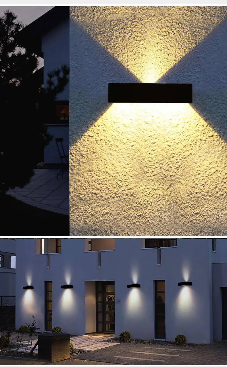 

Solar Lights, Outdoor Lights, Household Garden Lights, Free Wiring, Waterproof, Up and Down Glowing Wall Lights for Villas
