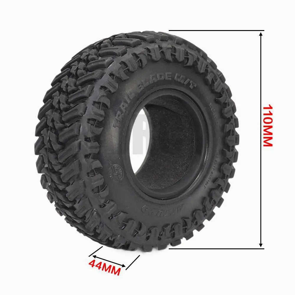 4 шт. 1 9 дюйма 110 мм гусеничная шина с твердым ободом Beadlock для 1/10 TRAXXAS AXIAL SCX10 II D90 D110