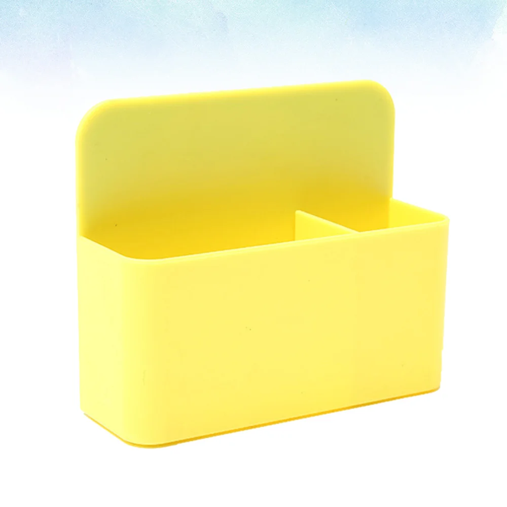 

Creative Pen Holder Practical Pen Storage Box Whiteboard Organizer Box School Stationery for Magnetic Whiteboard (Lemon Yellow)