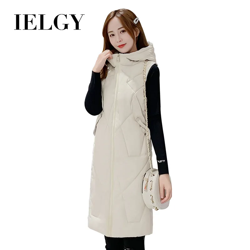 Женский зимний пуховой жилет длинная свободная Толстая куртка в Корейском стиле