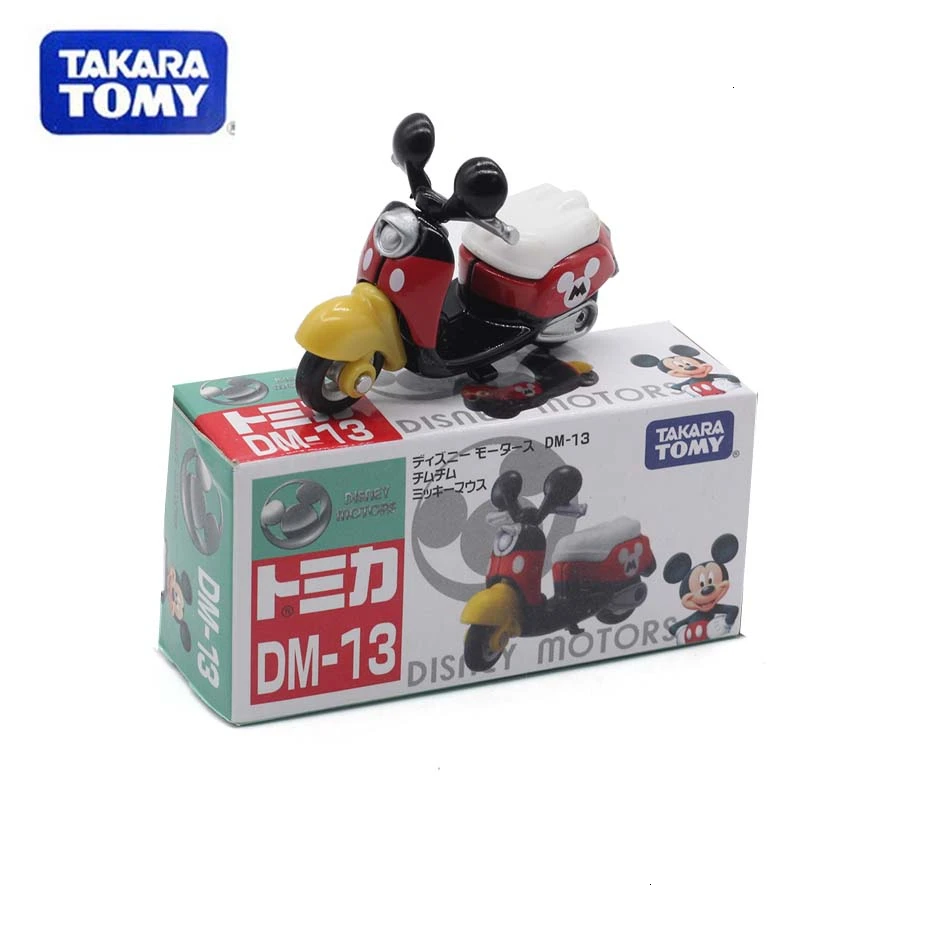 TAKARA TOMY оттягивающий автомобиль мини мультфильм мотоцикл инерционный сплав литые