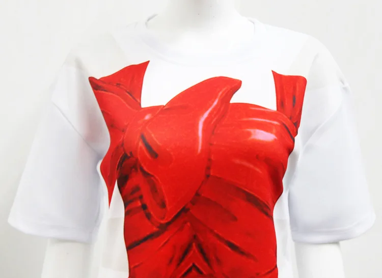 Женская футболка большого размера 2020 летняя свободная длинная с круглым вырезом