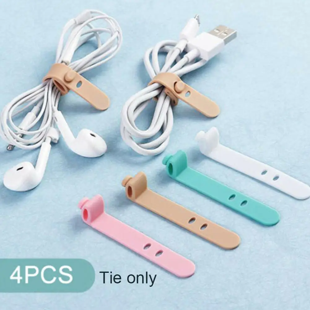 

Multi-purpose Soft Silicone Storage Device Glue Data Organizer Anti-lost Charger Earphone Strapping Cable Cable Portable De