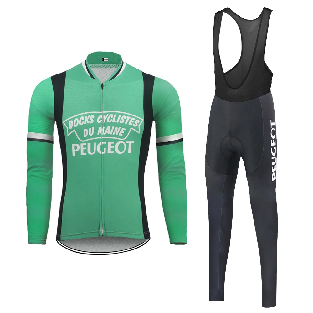 new cycling jersey 2019 Men long sleeve set 9D gel pad winter fleece and No green top clothing MTB Ropa Ciclismo | Спорт и