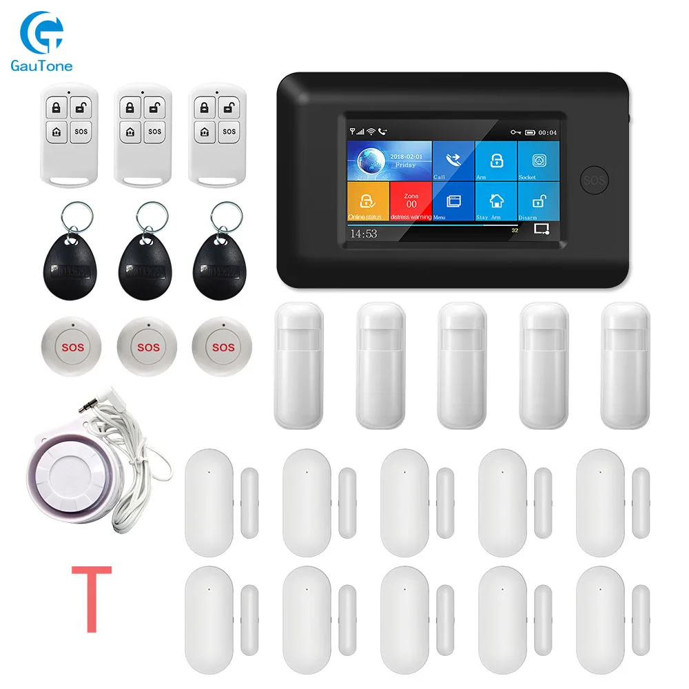GT-014-GSM-PG106-T DHL приложение пульт дистанционного управления PG106 wifi+ GSM gprs беспроводной дом/Компания охранная сигнализация для Android и iOS - Цвет: GT-014-GSM-PG106-T