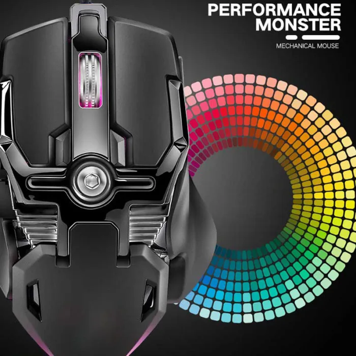 6400 dpi профессиональная компьютерная игровая мышь dpi Регулируемая Rgb подсветка 8 кнопок Проводная Механическая компьютерная электронная Спортивная мышь для ноутбука