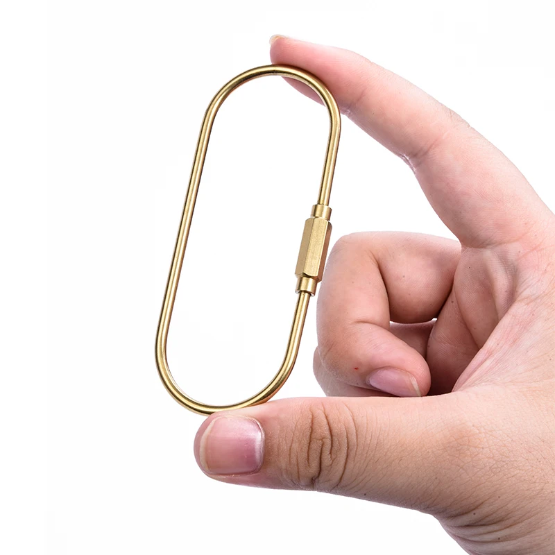 Латунный брелок с замком для ключей золотистый кемпинга аксессуары пряжки