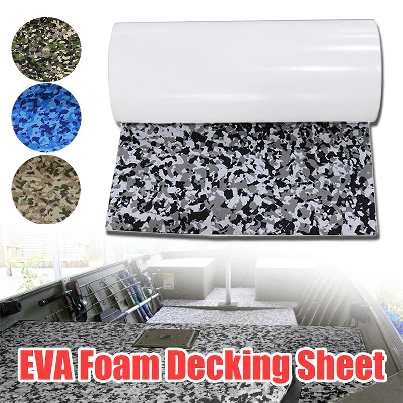 450x2400mm EVA Foam Decking Roll Sheet Non-Skid Self Adhesive Marine Boat Yacht Flooring Pads Camouflage Canoe Vehicle RV