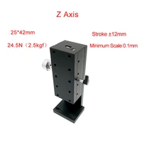 z axis 2542manual displacement platform micrometer sliding stage steel ball guide sliding table plwz2542