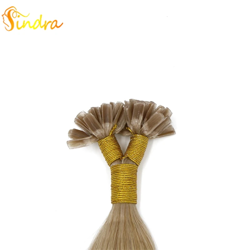 Sindra 1"-24" Fusion keratin u tip волосы для наращивания 1 г/шт. Remy ногтей/u-кончик прямые кератиновые предварительно склеивающиеся человеческие волосы