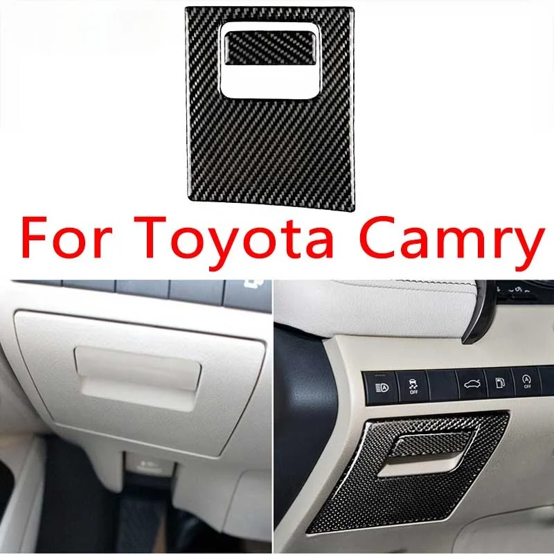 

Наклейка на ручку для хранения автомобиля Co-pilot из углеродного волокна Обложка рамка отделка интерьерный Стайлинг авто для Toyota Camry 2018 2019
